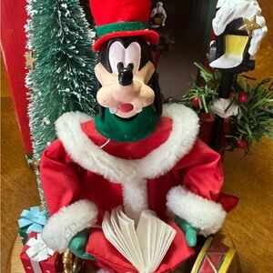 Disney Goofy in Red Santa Outfit Figurine